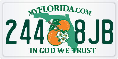 FL license plate 2448JB