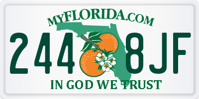 FL license plate 2448JF