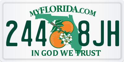 FL license plate 2448JH