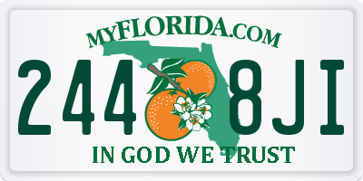 FL license plate 2448JI