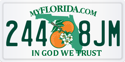 FL license plate 2448JM
