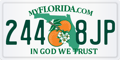 FL license plate 2448JP