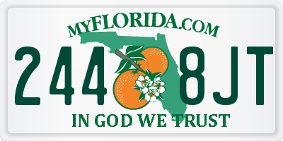 FL license plate 2448JT