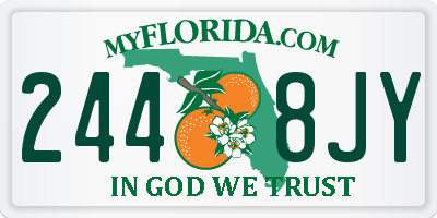 FL license plate 2448JY