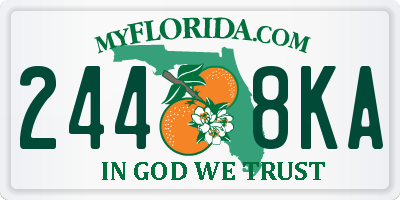 FL license plate 2448KA