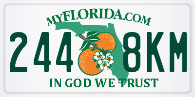 FL license plate 2448KM