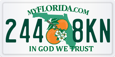 FL license plate 2448KN