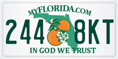 FL license plate 2448KT