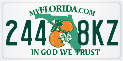 FL license plate 2448KZ