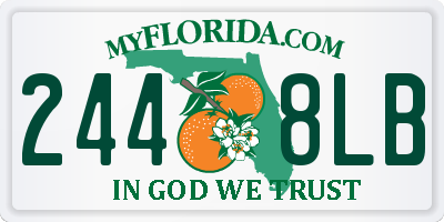 FL license plate 2448LB