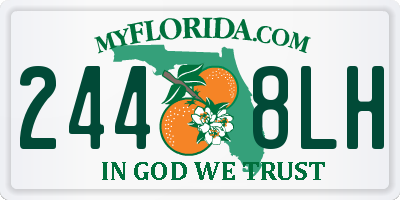 FL license plate 2448LH