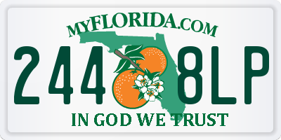 FL license plate 2448LP