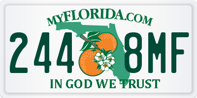 FL license plate 2448MF