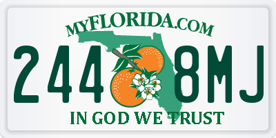 FL license plate 2448MJ