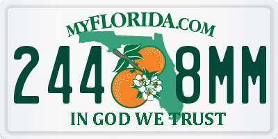 FL license plate 2448MM