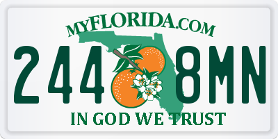FL license plate 2448MN