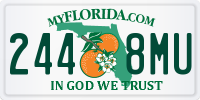 FL license plate 2448MU