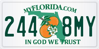 FL license plate 2448MY
