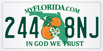 FL license plate 2448NJ