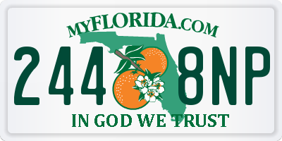 FL license plate 2448NP