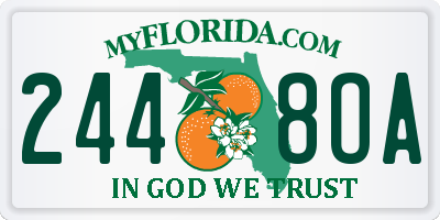 FL license plate 2448OA