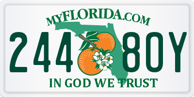 FL license plate 2448OY
