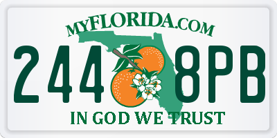 FL license plate 2448PB