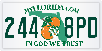 FL license plate 2448PD
