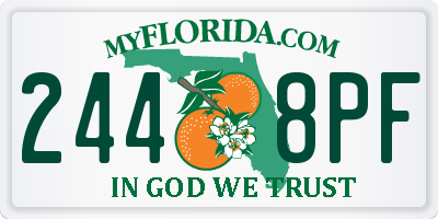 FL license plate 2448PF