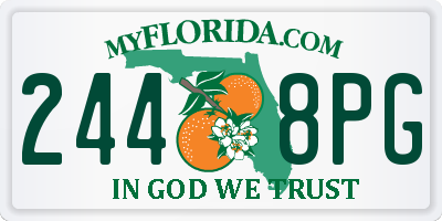 FL license plate 2448PG