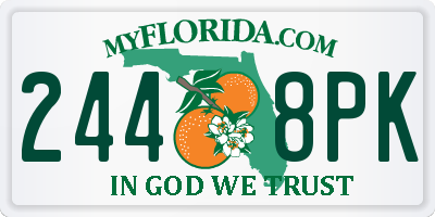 FL license plate 2448PK