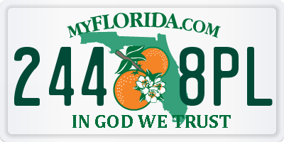 FL license plate 2448PL
