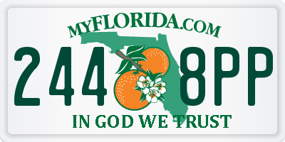 FL license plate 2448PP