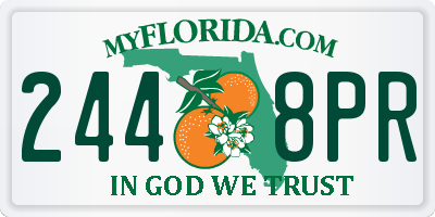 FL license plate 2448PR