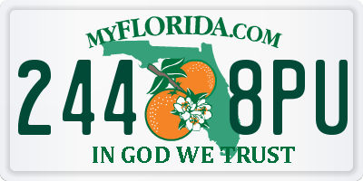 FL license plate 2448PU