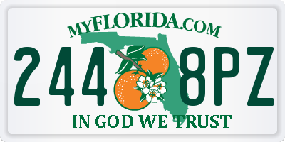 FL license plate 2448PZ