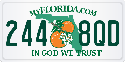 FL license plate 2448QD
