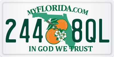 FL license plate 2448QL