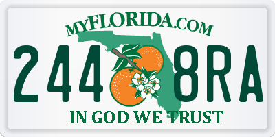FL license plate 2448RA