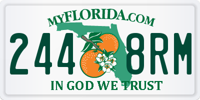 FL license plate 2448RM