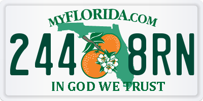 FL license plate 2448RN