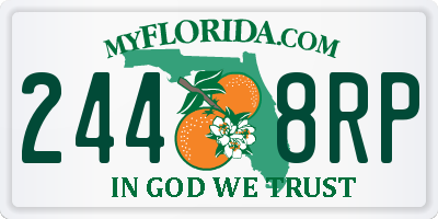 FL license plate 2448RP