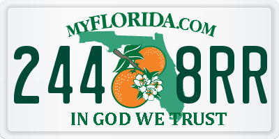 FL license plate 2448RR