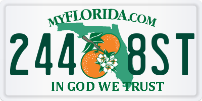 FL license plate 2448ST