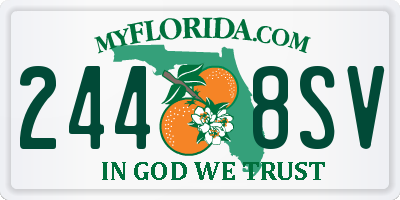 FL license plate 2448SV