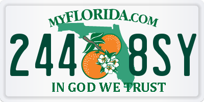 FL license plate 2448SY