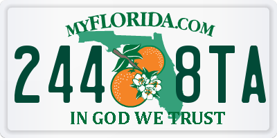 FL license plate 2448TA