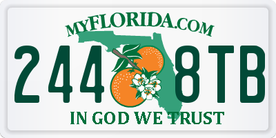 FL license plate 2448TB