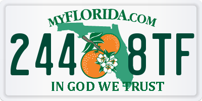 FL license plate 2448TF