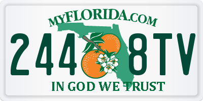 FL license plate 2448TV
